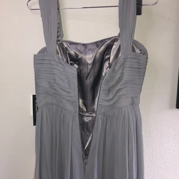 ‼️LAST CHANCE‼️Weddington Way || NWT || Adrianna Papell Riley Slate Grey Dress - Picture 5 of 12